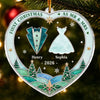 Custom First Christmas Acrylic Ornament - Personalized Anniversary Christmas Wedding Gifts For Husband And Wife, Him And Her - Cozy Newlywed Christmas Era