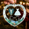Custom First Christmas Acrylic Ornament - Personalized Anniversary Christmas Wedding Gifts For Husband And Wife, Him And Her - Cozy Newlywed Christmas Era