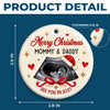 Custom Photo First Christmas Ceramic Ornament - Personalized Christmas Baby Shower, Gender Reveal Gifts For New Moms, New Dads, New Parents - Our Littlest Holiday Joy