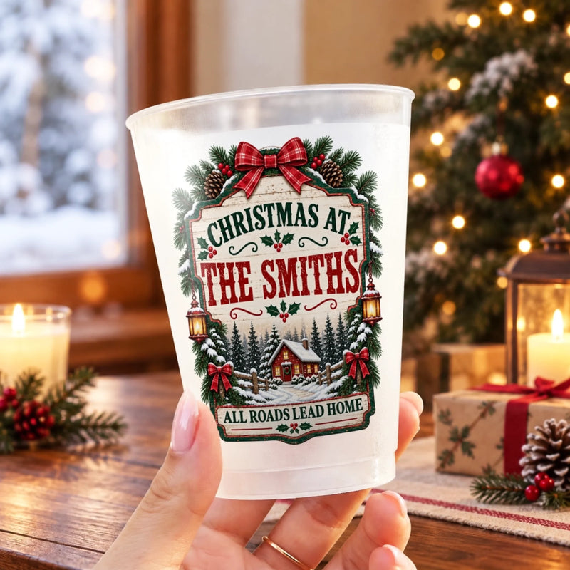 Custom Party Cups - Personalized Christmas Birthday Gifts For Mom, Dad, Brother, Sister - Where Love Always Lives Forever
