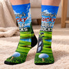 Custom Golf Crew Socks - Personalized Birthday Gifts For Golf Lovers, Sports Fans, Sports Lovers - Fairways Feel Like Home