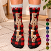 Custom Crew Socks - Personalized Christmas Birthday Gifts For Mom, Dad, Brother, Sister - Holiday Cheer In The Air