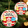 Custom Squishy Ceramic Ornament - Personalized Christmas Birthday Gifts For Kids - Christmas Cheer In Every Smile