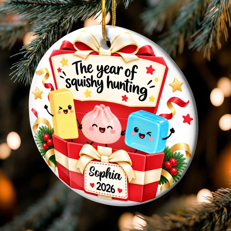 Custom Squishy Ceramic Ornament - Personalized Christmas Birthday Gifts For Kids - Christmas Cheer In Every Smile