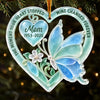 Custom Sea Glass Acrylic Ornament - Personalized Christmas Memorial Sympathy Gifts For Loss Of Mom, Dad - Your Love Is My Legacy
