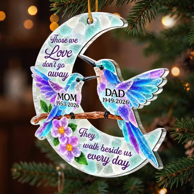 Custom Sea Glass Acrylic Ornament - Personalized Christmas Memorial Sympathy Gifts For Loss Of Mom, Dad - Forever Part Of My Story