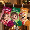 Custom Christmas Stocking - Personalized Christmas Birthday Gifts For Kids - Happy Hearts Full Of Joy