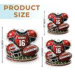 Custom America Football Acrylic Ornament - Personalized Christmas Birthday Gifts For America Football Lovers, Sports Fans, Sports Lovers - Born To Play Hard Always