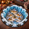 Custom Quilted Round Mat - Personalized Christmas Birthday Gifts For Mom, Dad, Brother, Sister - Bright Lights On Cold Nights