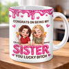 Custom 3D Inflated Effect Printed Mug - Personalized Best Friend Birthday Gifts For Women, Besties, Sisters, BFF - Slay Together, Stay Together