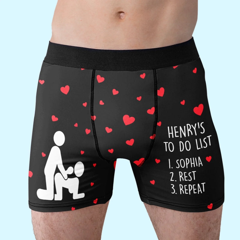 Custom Boxer Briefs, Men's Boxers - Personalized Anniversary Wedding Gifts For Husband And Wife, Him And Her - Property Of My Queen