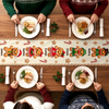 Custom Gingerbread Table Runner - Personalized Christmas Birthday Gifts For Mom, Dad, Brother, Sister - Merry Hearts Gather Here