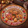 Custom Gingerbread Quilted Round Mat - Personalized Christmas Birthday Gifts For Mom, Dad, Brother, Sister - Keep Calm And Build Gingerbread Houses