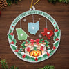 Custom Long Distance Acrylic Ornament - Personalized Christmas Birthday Gifts For Mom, Dad, Brother, Sister - Together In Every Season