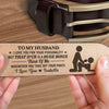 Custom Engraved Leather Belt - Personalized Anniversary Wedding Gifts For Husband And Wife, Him And Her - Property Of My Queen