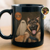 Custom Photo Funny Black Mug - Personalized Halloween Birthday Gifts For Dog Cat Lovers, Dog Dad And Mom, Cat Owners - Boos, Brews And Barks