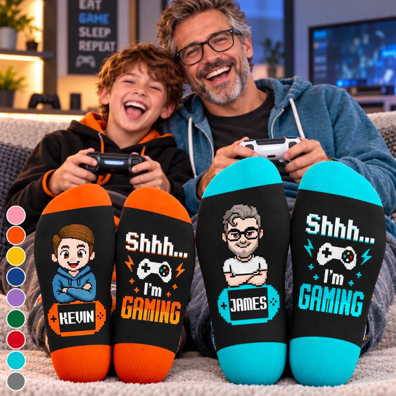 Custom Gamer Crew Socks - Personalized Birthday Gifts For Gamers, Game Lovers, Gaming
Fans, Family - Ready For The Next Level