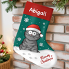 Custom Christmas Stocking - Personalized Christmas Birthday Gifts For Dog Cat Lovers, Dog Dad And Mom, Cat Owners - Meowy Woofmas