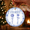 Custom Ceramic Ornament - Personalized Best Friend Christmas Birthday Gifts For Women, Besties, Sisters, BFF - Friends Always Bloom Together Here