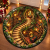 Custom Quilted Round Mat - Personalized Christmas Bookish Gifts For Book Lovers, Bookworms, Readers - Welcome To My Cozy Corner