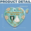 Custom First Christmas Ceramic Ornament - Personalized Anniversary Christmas Wedding Gifts For Husband And Wife, Him And Her - Wrapped In Newlywed Love