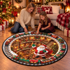 Custom Quilted Round Mat - Personalized Christmas Birthday Gifts For Mom, Dad, Brother, Sister - Sweet Holiday Joy Starts Here