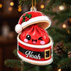 Custom Dumpling Squishy Acrylic Ornament - Personalized Christmas Birthday Gifts For Kids - Little Dumpling Holiday Cheer