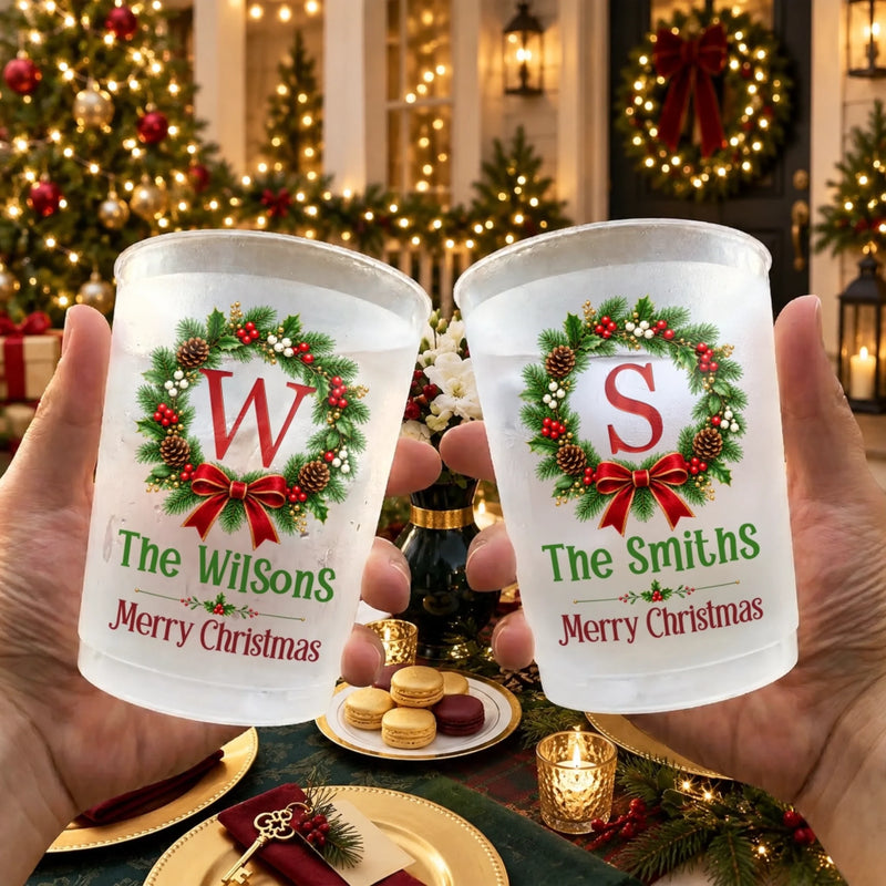 Custom Party Cups - Personalized Christmas Birthday Gifts For Mom, Dad, Brother, Sister - Merry Family Moments