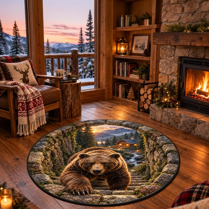 Custom Quilted Round Mat - Personalized Birthday Gifts For Mom, Dad, Brother, Sister - Step Into The Wild Nature