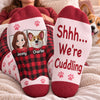Custom Crew Socks - Personalized Birthday Gifts For Dog Cat Lovers, Dog Dad And Mom, Cat Owners - Snuggles Come Naturally