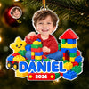 Custom Photo Building Block Acrylic Ornament - Personalized Christmas Birthday Gifts For Kids - Made to Build Happy Moments