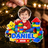 Custom Photo Building Block Acrylic Ornament - Personalized Christmas Birthday Gifts For Kids - Made to Build Happy Moments