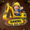Custom Photo Acrylic Ornament - Personalized Christmas Birthday Gifts For Kids - Big Builds Ahead