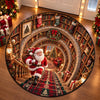 Custom Quilted Round Mat - Personalized Christmas Birthday Gifts For Mom, Dad, Brother, Sister - Tis The Season To Read