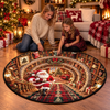 Custom Quilted Round Mat - Personalized Christmas Birthday Gifts For Mom, Dad, Brother, Sister - Tis The Season To Read