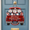 Custom Wood Sign - Personalized America 250th Anniversary Christmas Gifts For Grandma, Grandpa - Jolly Holiday Crew