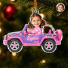 Custom Photo Acrylic Ornament - Personalized Christmas Birthday Gifts For Kids - Christmas Is On Wheels
