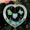 Custom Long Distance Acrylic Ornament - Personalized Christmas Birthday Gifts For Mom, Daughter - A Little Christmas Love From Afar