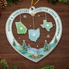 Custom Long Distance Acrylic Ornament - Personalized Christmas Birthday Gifts For Mom, Daughter - A Little Christmas Love From Afar