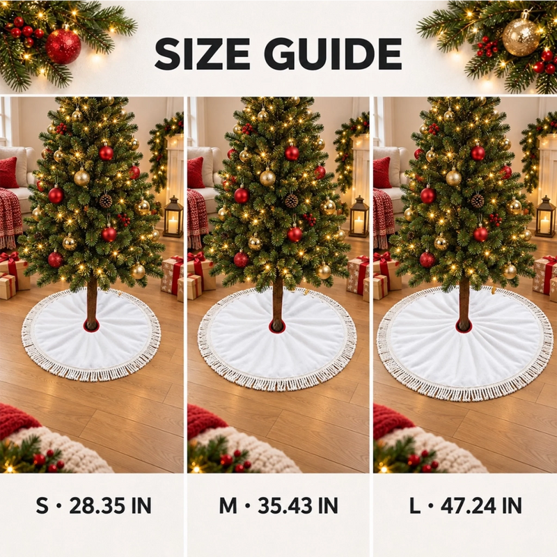 Custom Reindeer Tree Skirt - Personalized Christmas Birthday Gifts For Mom, Dad, Brother, Sister - Our Little Reindeer Family