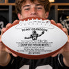 Custom Leather Football - Personalized Birthday Gifts For Son, Grandson, American Football Lovers, Sports Fans, Sports Lovers - Made For Game Day