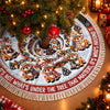 Custom Reindeer Tree Skirt - Personalized Christmas Birthday Gifts For Mom, Dad, Brother, Sister - Our Little Reindeer Family