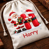 Custom Drawstring Gift Bag - Personalized Christmas Birthday Gifts For Mom, Dad, Brother, Sister - Warm Wishes And Happy Hearts