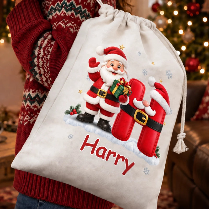 Custom Drawstring Gift Bag - Personalized Christmas Birthday Gifts For Mom, Dad, Brother, Sister - Warm Wishes And Happy Hearts