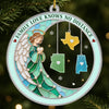 Custom Long Distance Acrylic Ornament - Personalized Christmas Birthday Gifts For Mom, Dad, Brother, Sister - Love Connects Us Across Miles