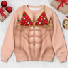 Custom Funny Ugly Sweatshirt - Personalized Christmas Birthday Gifts For Husband, Son, Grandson, Brother, Grandpa, Dad, Yourself - Christmas Beach Body Ready