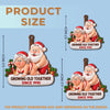 Custom Funny Wooden Ornament - Personalized Anniversary Christmas Wedding Gifts For Husband And Wife, Him And Her - Santa Couple Goals Forever