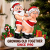 Custom Funny Wooden Ornament - Personalized Anniversary Christmas Wedding Gifts For Husband And Wife, Him And Her - Sweetest Merry Duo Ever