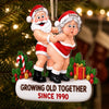 Custom Funny Wooden Ornament - Personalized Anniversary Christmas Wedding Gifts For Husband And Wife, Him And Her - Sweetest Merry Duo Ever