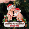 Custom Funny Acrylic Ornament - Personalized Anniversary Christmas Wedding Gifts For Husband And Wife, Him And Her - Naughty, Nice And In Love